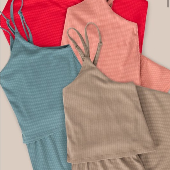 *Last One* Plus Size Sleeveless Double Layer Ribbed Wide Leg Black Jumpsuit - Picture 3 of 5